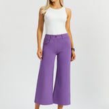 7-Pocket DPYP™ Dress Pant Yoga Pant Crop | Wide (Grape) - Final Sale