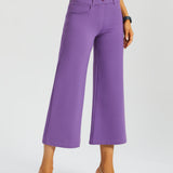 7-Pocket DPYP™ Dress Pant Yoga Pant Crop | Wide (Grape) - Final Sale