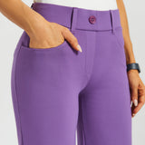 7-Pocket DPYP™ Dress Pant Yoga Pant Crop | Wide (Grape) - Final Sale