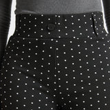 Classic High-Waist Dress Pants | Wide - Jacquard (Black Ivory Dot)