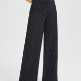 Classic High-Waist DPYP™ Dress Pant Yoga Pants | Wide (Black White Star)