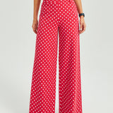 Classic High-Waist DPYP™ Dress Pant Yoga Pants | Wide (Red White Dot)