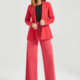 Classic High-Waist DPYP™ Dress Pant Yoga Pants | Wide (Red White Dot)