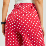 Classic High-Waist DPYP™ Dress Pant Yoga Pants | Wide (Red White Dot)