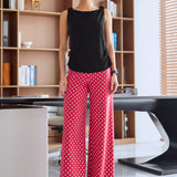 Classic High-Waist DPYP™ Dress Pant Yoga Pants | Wide (Red White Dot)