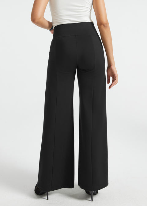 Power Down DPYP™ Dress Pant Yoga Pants | Wide (Black)