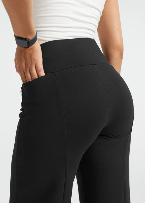 Power Down DPYP™ Dress Pant Yoga Pants | Wide (Black)