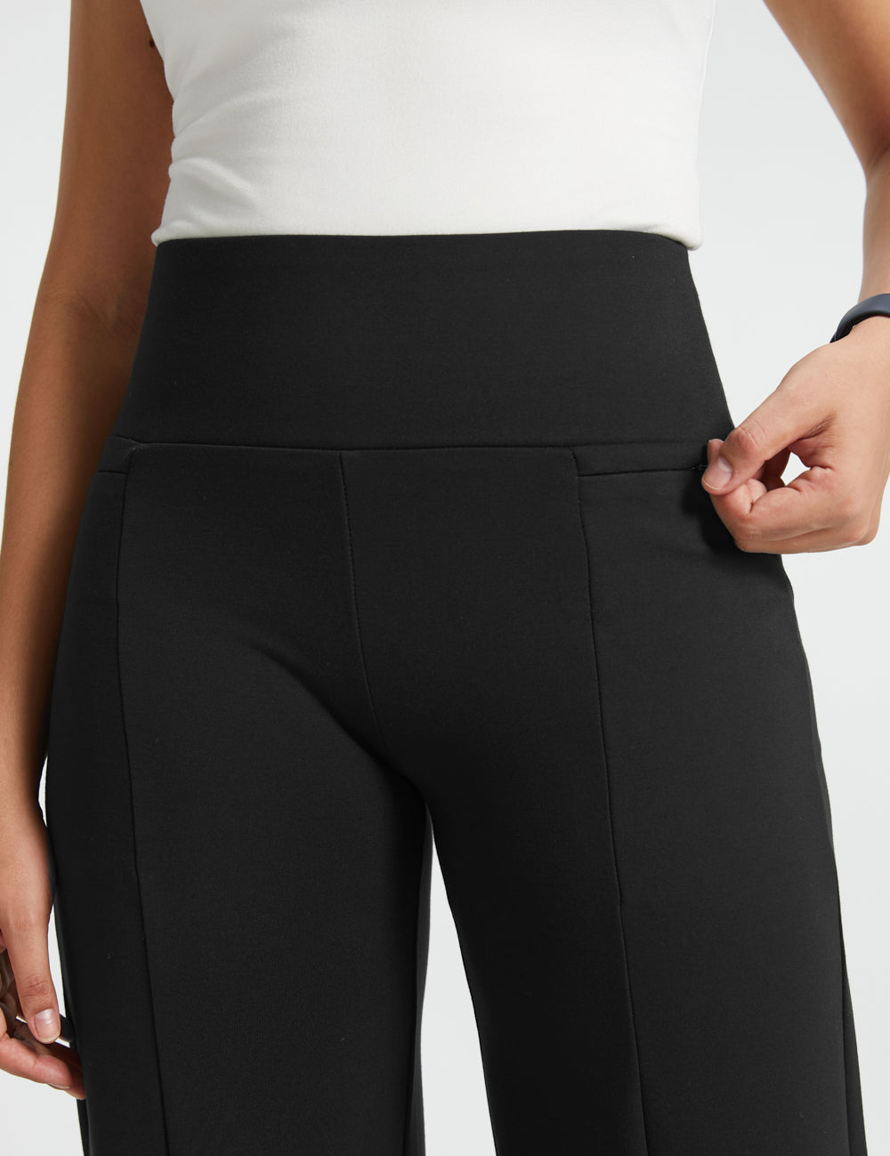 Power Down DPYP™ Dress Pant Yoga Pants | Wide (Black)