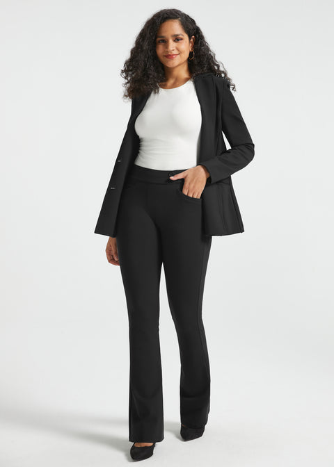 Continental Pocket DPYP™ Dress Pant Yoga Pants | Bootcut (Black)