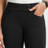Continental Pocket DPYP™ Dress Pant Yoga Pants | Bootcut (Black)