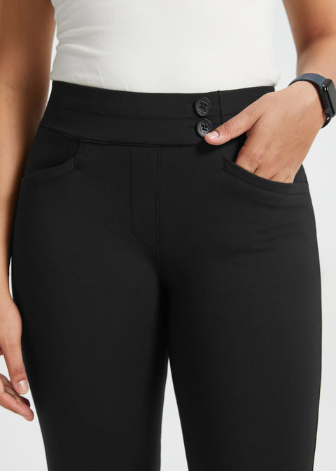 Continental Pocket DPYP™ Dress Pant Yoga Pants | Bootcut (Black)