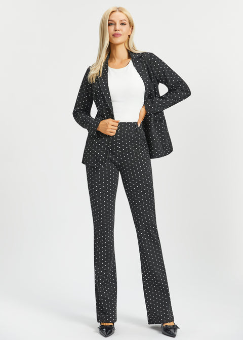 Classic Blazer | Knit Jacquard (Black Ivory Dot) - Final Sale
