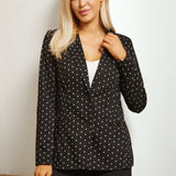 Classic Blazer | Knit Jacquard (Black Ivory Dot) - Final Sale