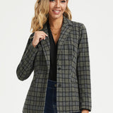 Classic Blazer | Knit Jacquard (Charcoal Plaid) - Final Sale