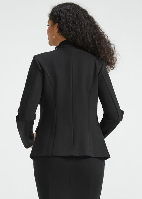 All-Day Blazer | Stretch Ponte (Black)