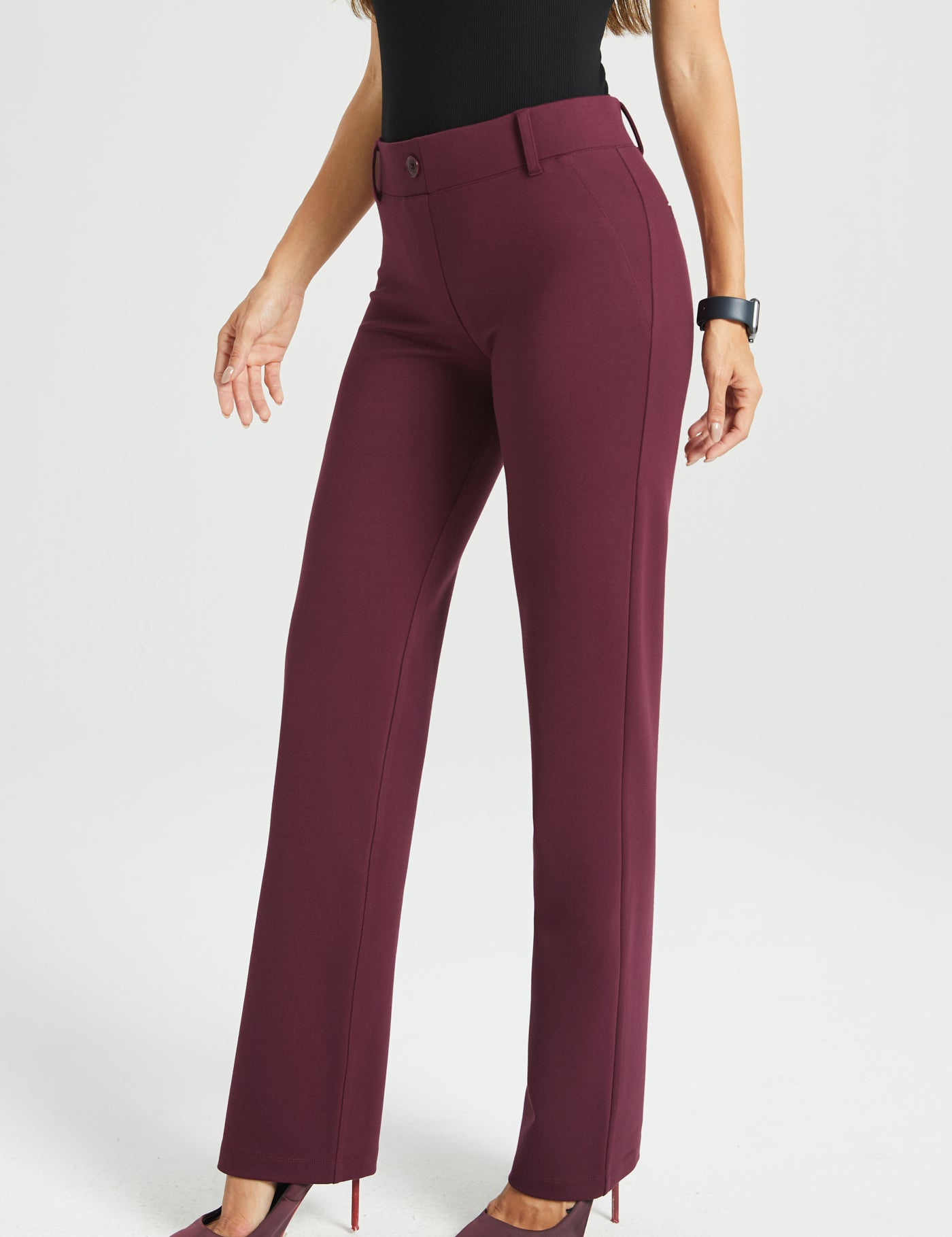 Classic DPYP™ Dress Pant Yoga Pant | Straight (Burgundy)