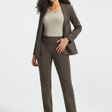 PRESALE ⏰ Classic DPYP™ Dress Pant Yoga Pants | Straight (Heather Brown)
