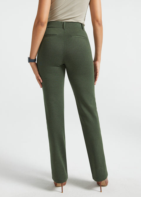 PRESALE ⏰ Classic DPYP™ Dress Pant Yoga Pants | Straight (Heather Olive)