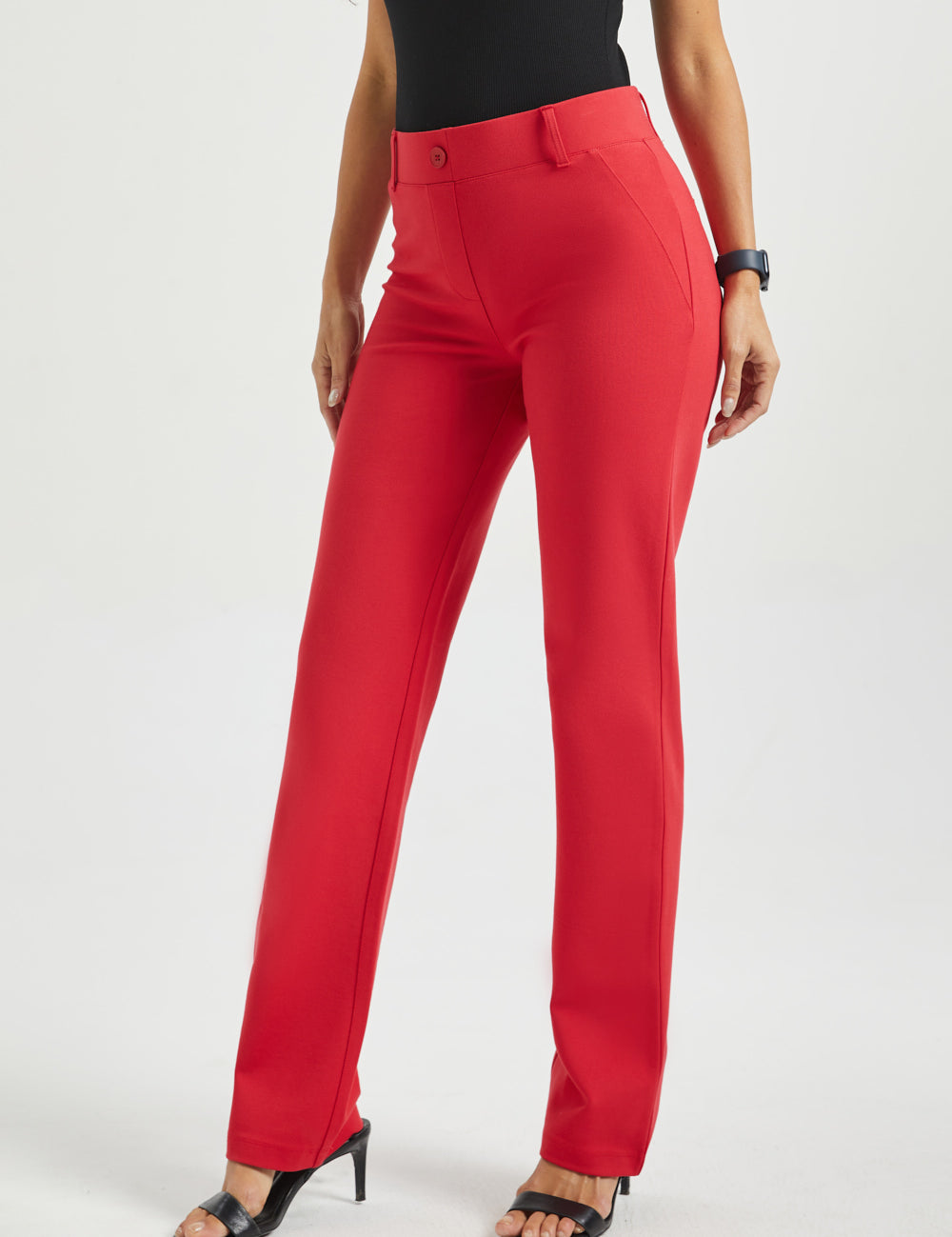 Classic DPYP™ Dress Pant Yoga Pants | Straight (Red)
