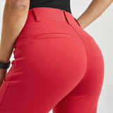 Classic DPYP™ Dress Pant Yoga Pants | Straight (Red)