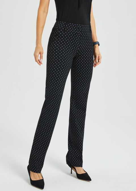 Classic DPYP™ Dress Pant Yoga Pant | Straight (Black White Star)