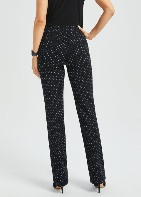 Classic DPYP™ Dress Pant Yoga Pant | Straight (Black White Star)
