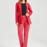 Classic DPYP™ Dress Pant Yoga Pant | Straight (Red White Dot)