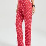 Classic DPYP™ Dress Pant Yoga Pant | Straight (Red White Dot)