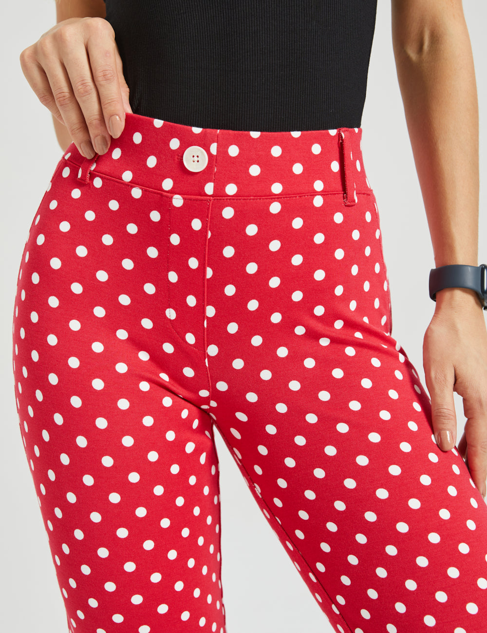 Classic DPYP™ Dress Pant Yoga Pant | Straight (Red White Dot)