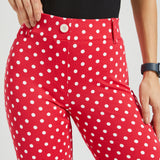 Classic DPYP™ Dress Pant Yoga Pant | Straight (Red White Dot)