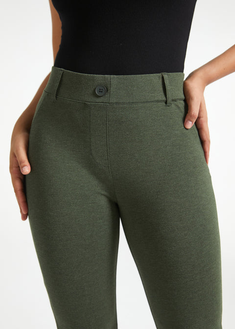 PRESALE ⏰ Classic DPYP™ Dress Pant Yoga Pants | Bootcut (Heather Olive)