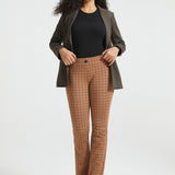 Classic DPYP™ Dress Pant Yoga Pant | Bootcut (Camel Mini Houndstooth)