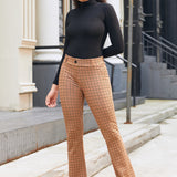 Classic DPYP™ Dress Pant Yoga Pant | Bootcut (Camel Mini Houndstooth)