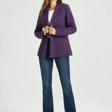 Classic Blazer | Stretch Ponte (Aubergine)