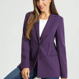 Classic Blazer | Stretch Ponte (Aubergine)