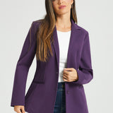 Classic Blazer | Stretch Ponte (Aubergine)