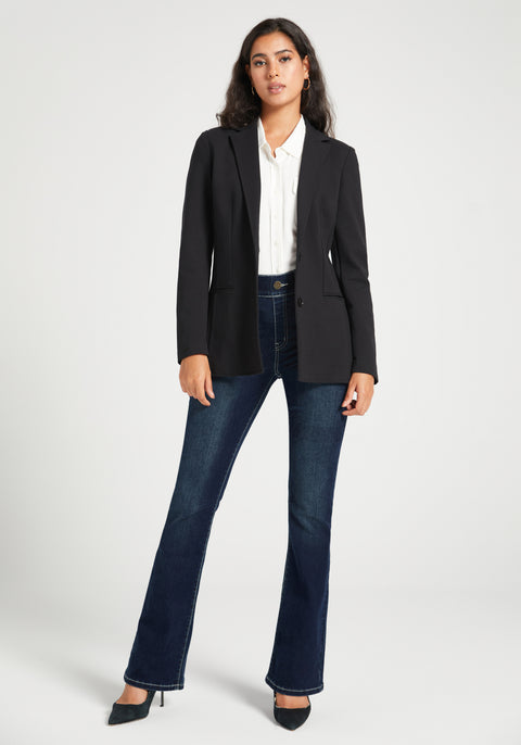 Classic Blazer | Stretch Ponte (Black)