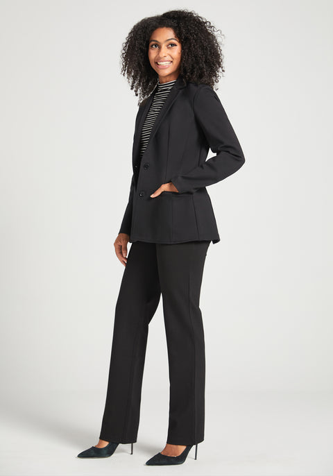 Classic Blazer | Stretch Ponte (Black)