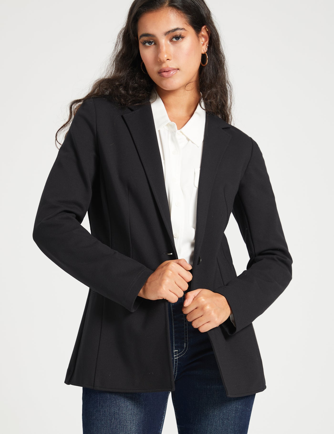 Classic Blazer | Stretch Ponte (Black)