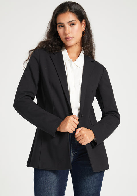 Classic Blazer | Stretch Ponte (Black)