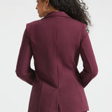 Classic Blazer | Stretch Ponte (Burgundy)