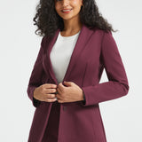 Classic Blazer | Stretch Ponte (Burgundy)