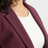 Classic Blazer | Stretch Ponte (Burgundy)
