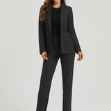 PRESALE ⏰ Classic Blazer | Stretch Ponte (Charcoal)