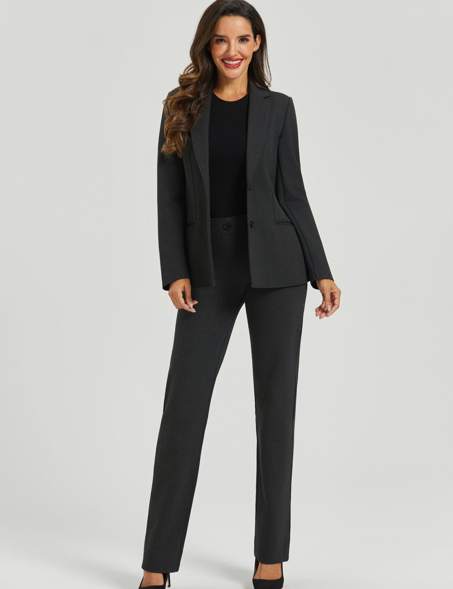 PRESALE ⏰ Classic Blazer | Stretch Ponte (Charcoal)