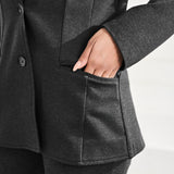 PRESALE ⏰ Classic Blazer | Stretch Ponte (Charcoal)