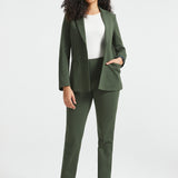 PRESALE ⏰ Classic Blazer | Stretch Ponte (Heather Olive)