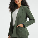 PRESALE ⏰ Classic Blazer | Stretch Ponte (Heather Olive)