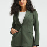 PRESALE ⏰ Classic Blazer | Stretch Ponte (Heather Olive)