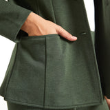 PRESALE ⏰ Classic Blazer | Stretch Ponte (Heather Olive)